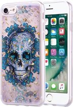 Goudfoliestijl Dropping Glue TPU zachte beschermhoes voor iPhone 7 Plus (schedel)