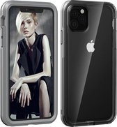 Voor iPhone 11 Pro 2 in 1 TPU + pc effen kleurencombinatie Drop (zwart + grijs)