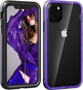 Voor iPhone 11 Pro 2 in 1 TPU + pc effen kleurencombinatie Drop (zwart + paars)