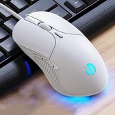 Inphic PB1 Business Office Mute Macro Definition Gaming Wired Mouse, Kabellengte: 1,5 m, Kleur: Matwit Ademend Licht