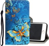 Voor iPhone 6 Plus / 6s Plus 3D Gekleurde Tekening Horizontale Flip PU Leren Case met Houder & Kaartsleuven & Portemonnee (Jade Vlinder)