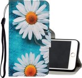 Voor iPhone 8 Plus / 7 Plus 3D Gekleurde Tekening Horizontale Flip PU Leren Case met Houder & Kaartsleuven & Portemonnee (Chrysanthemum)