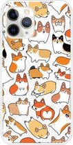 Voor iPhone 11 Pro Pattern TPU beschermhoes (veel Corgi)