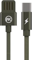 WK WDC-055a 2.4A Type-C / USB-C Babylon-laadgegevenskabel van aluminiumlegering, lengte: 1m (groen)