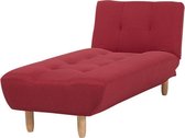 Beliani ALSTEN - Chaise longue - rood - polyester