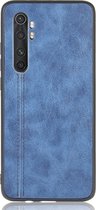 Xiaomi Mi Note 10 Lite Hoesje - Mobigear - Stitch Serie - Kunstlederen Backcover - Blauw - Hoesje Geschikt Voor Xiaomi Mi Note 10 Lite