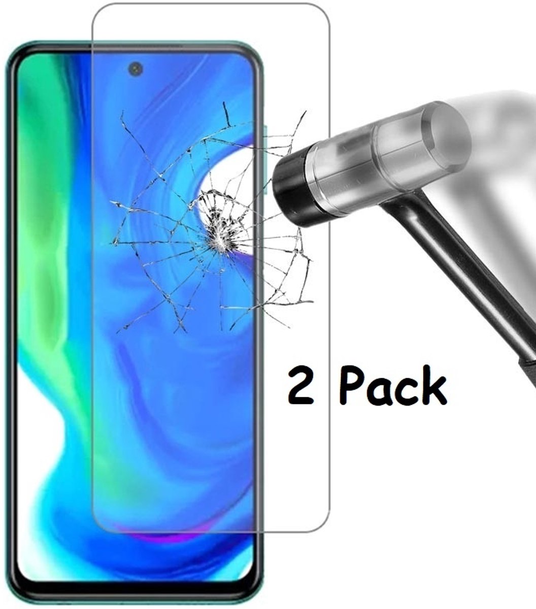 Screenprotector geschikt voor Xiaomi Poco M2 Screen Protector, Xiaomi Poco M2 Tempered Glass Screen Protector 2 pack