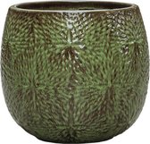 Pot Marly Green ronde groene bloempot voor binnen en buiten 30x28 cm