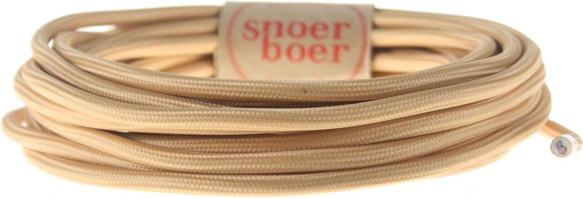Snoerboer Beige strijkijzersnoer - meters aan een 1 stuk - prijs per meter