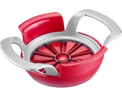 Westmark Peer- en appelsnijder met snijschaal, aluminium/roestvrij staal/kunststof, Divisorex-Spezial, zilver/rood, 51112260