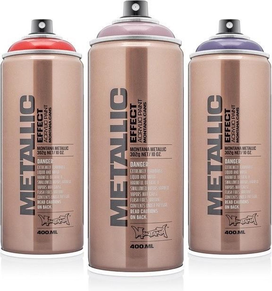 Montana Cans METALLIC EFFECT Spray Paint, 400ml, Graphite - Sam