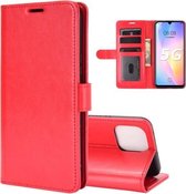 Voor Huawei nova 8 SE R64 Textuur Enkele horizontale flip lederen tas met houder & kaartsleuven & portemonnee & fotolijst (rood)