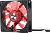 9 inch 3-pins computerkoelventilator met lichte, willekeurige kleurlevering. (Rood)