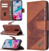 Voor xiaomi redmi 8 bijpassende kleur krokodil textuur horizontale flip pu lederen tas met portemonnee & houder & kaartsleuven (bruin)