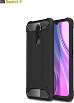 Voor Xiaomi Redmi 9 Magic Armor TPU + pc combinatiebehuizing (zwart)