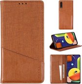 Voor Samsung Galaxy A50s MUXMA MX109 Horizontale Flip Leren Case met Houder & Kaartsleuf & Portemonnee (Bruin)