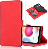 Voor Samsung Galaxy A21 Retro Magnetische Sluiting Horizontale Flip Leren Case met Houder & Kaartsleuven & Fotolijst & Portemonnee (Rood)