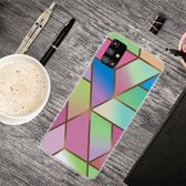 Voor Samsung Galaxy M51 Marble Shockproof TPU beschermhoes (Rhombus Gradient)