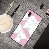 Voor Samsung Galaxy A01 Core Frosted Fashion Marble schokbestendig TPU beschermhoes (wit blok)