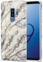 Voor Samsung Galaxy S9 + TPU Gilt Marble Pattern beschermhoes (grijs)