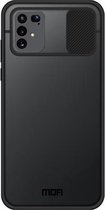 Voor Samsung Galaxy S10 Lite MOFI Xing Dun-serie Doorschijnend Frosted PC + TPU Privacy Antireflectie Schokbestendig All-inclusive beschermhoes (zwart)