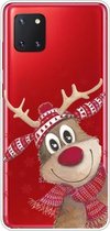 Voor Samsung Galaxy A81 / Note 10 Lite Christmas Series Clear TPU beschermhoes (Smiley Deer)