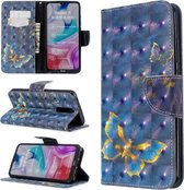 Voor Xiaomi Redmi 8 3D gekleurd tekeningpatroon horizontale flip lederen tas, met houder en kaartsleuven en portemonnee (vlinder)