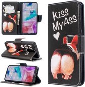Voor Xiaomi Redmi 8 Gekleurde Tekening Patroon Horizontale Flip Leren Case met Houder & Kaartsleuven & Portemonnee (Kiss My Ass)