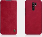 Voor Xiaomi Redmi 9 NILLKIN QIN-serie Crazy Horse-textuur Horizontale flip lederen tas met kaartsleuf (rood)