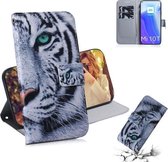 Voor Xiaomi Mi 10T / 10T Pro 5G Gekleurde tekening Horizontale flip lederen tas, met houder & kaartsleuven & portemonnee (Tiger)