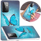 Voor Samsung Galaxy A72 5G Lichtgevende TPU mobiele telefoon beschermhoes (vlinder)