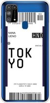 Voor Samsung Galaxy M31 Boarding Pass Series TPU telefoon beschermhoes (Tokyo)