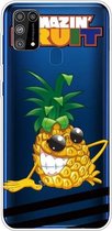 Voor Samsung Galaxy M31 schokbestendig geverfd transparant TPU beschermhoes (ananas)