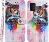 Voor Samsung Galaxy A31 3D Schilderen Patroon Gekleurde Tekening Horizontale Flip PU Lederen Case met Houder & Kaartsleuven & Portemonnee (Olieverf Uil)