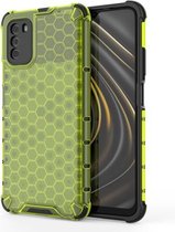 Voor Geschikt voor Xiaomi Poco M3 schokbestendige honingraat pc + TPU-hoes (groen)
