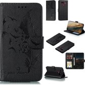 Voor LG K41S / K51S Veerpatroon Litchi Textuur Horizontale Flip Leren Case met Portemonnee & Houder & Kaartsleuven (Zwart)