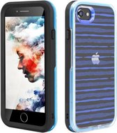 2 in 1 TPU + pc effen kleurencombinatiedruppel voor iPhone 8 Plus / 7 Plus (zwart + blauw)