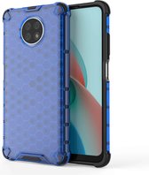 Voor Xiaomi Redmi Note9T schokbestendige honingraat pc + TPU-hoes (blauw)