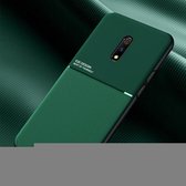 Voor OPPO Realme X Classic Tilt Strip Grain Magnetisch Schokbestendig PC + TPU-hoesje (groen)