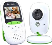 VB602 2.4 inch - Baby Monitor Babyfoon Met Camera - Wit/Groen - Video Beeld Bellen - Liedjes - Praten op Afstand - Meerdere Opladers - Walkie Talkie - Intercom - Night Vision