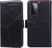 Voor Samsung Galaxy A72 5G Geometrische stiksels Horizontale flip TPU + PU lederen tas met houder & kaartsleuven en portemonnee (zwart)