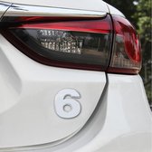 Auto Vehicle Badge Emblem 3D Nummer Zes zelfklevend Sticker Sticker, Grootte: 3.6 * 4.5 * 0.5cm
