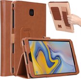Voor Samsung Galaxy Tab A 8.0 (2018) T387 Business Retro PU Horizontale Flip Leren Case met Houder & Kaartsleuven & Draagriem (Bruin)