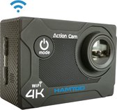 HAMTOD S9 UHD 4K WiFi-sportcamera met waterdichte behuizing, Generalplus 4247, 2,0-inch LCD-scherm, 170 graden groothoeklens (zwart)