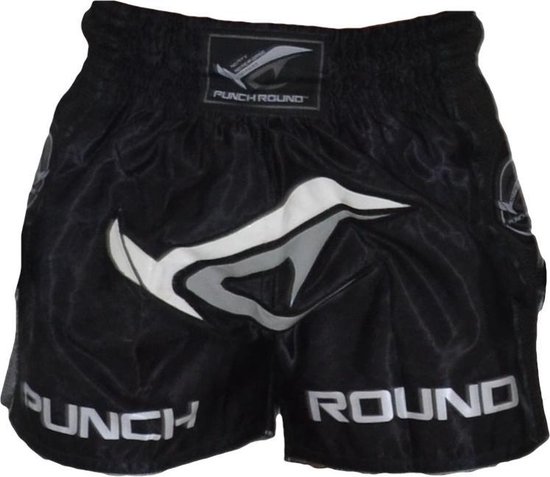 Punch Round Thaiboks Broek NoFear Zwart Grijs XL = Jeans Maat 36