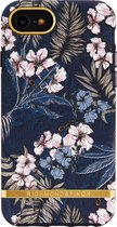 Richmond & Finch hoesje hardcase plastic bloemen jungle iPhone 6 6s 7 8 SE 2020 - Blauw