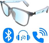 Computerbril met blauw licht filter - Beeldschermbril met Bluetooth - Blauw licht bril - Gamebril - Transparant/Wit 16+ jr