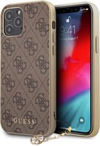 Guess 4G Charms Back Case - Geschikt voor Apple iPhone 12 Pro Max (6.7") - Bruin