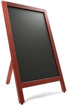 Krijtstoepbord enkelzijdig mahonie hout 55 x 85 cm