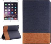 Cross Texture Horizontale Flip Smart Leather Case met houder & kaartsleuven & portemonnee voor iPad Mini 4 (donkerblauw)